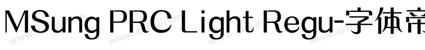 MSung PRC Light Regu字体转换